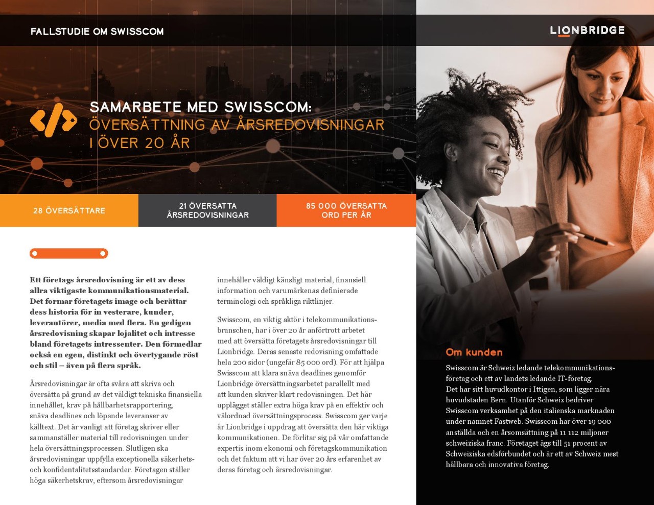 Omslag till fallstudie om Swisscom