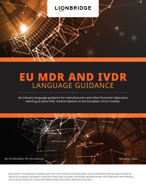Lionbridge Language Services for Healthcare solution brief cover