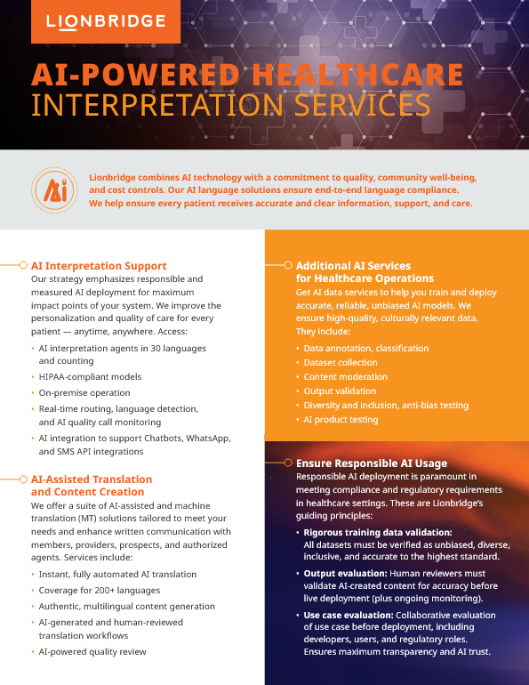 AI-Powered Healthcare Interpretation One-Pager