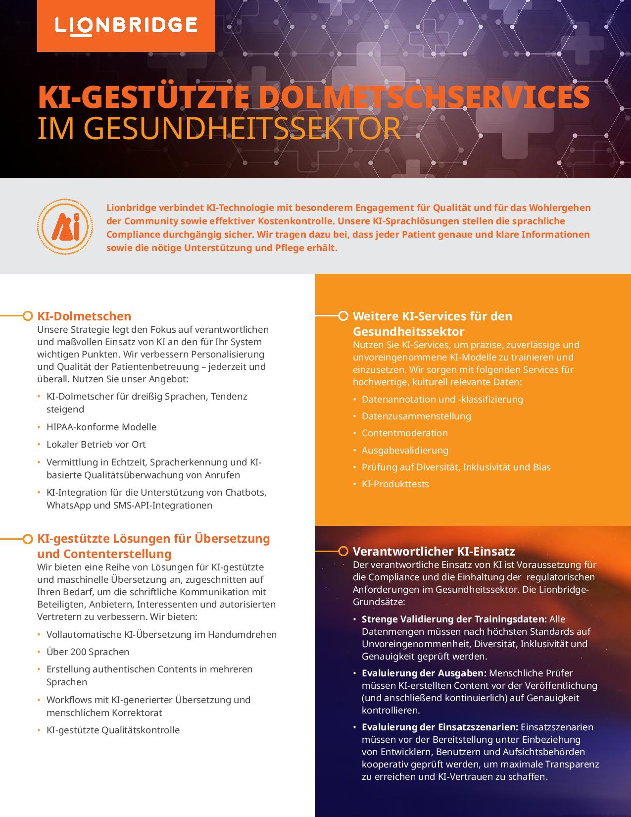 KI-gestützte Dolmetschservices im Gesundheitswesen – Übersicht