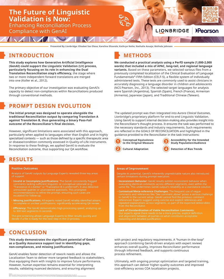 Lionbridge ISOQOL 2025 Posters