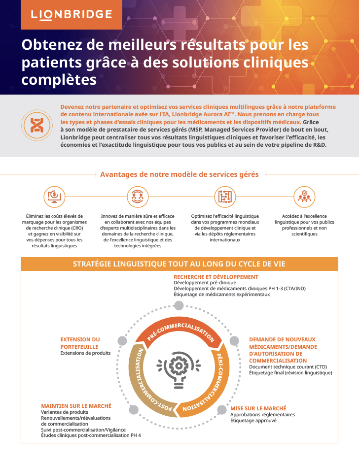 Obtenez de meilleurs résultats pour les patients grâce à des solutions cliniques complètes