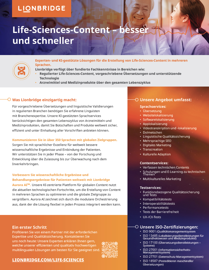 Bessere und schnellere Contentergebnisse für die Life Sciences