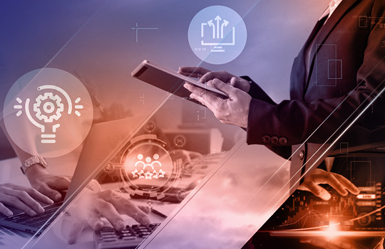 Executive leveraging AI and technology to drive business growth and innovation.