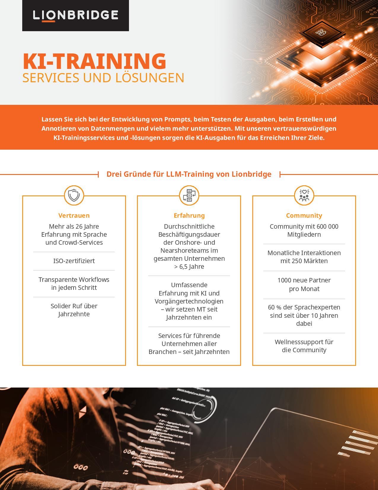 AI Training Services and Solutions One Pager