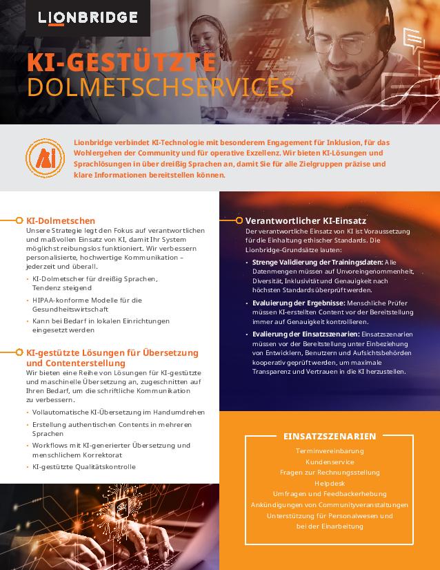 KI-gestützte Dolmetschservices – Übersicht