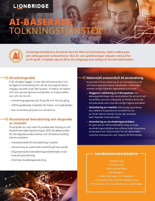 En sida om AI-baserad tolkning
