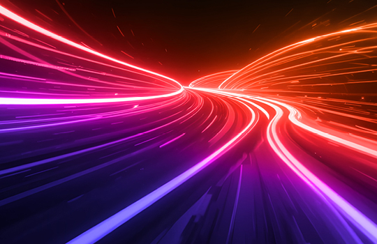 purple and orange highways of data