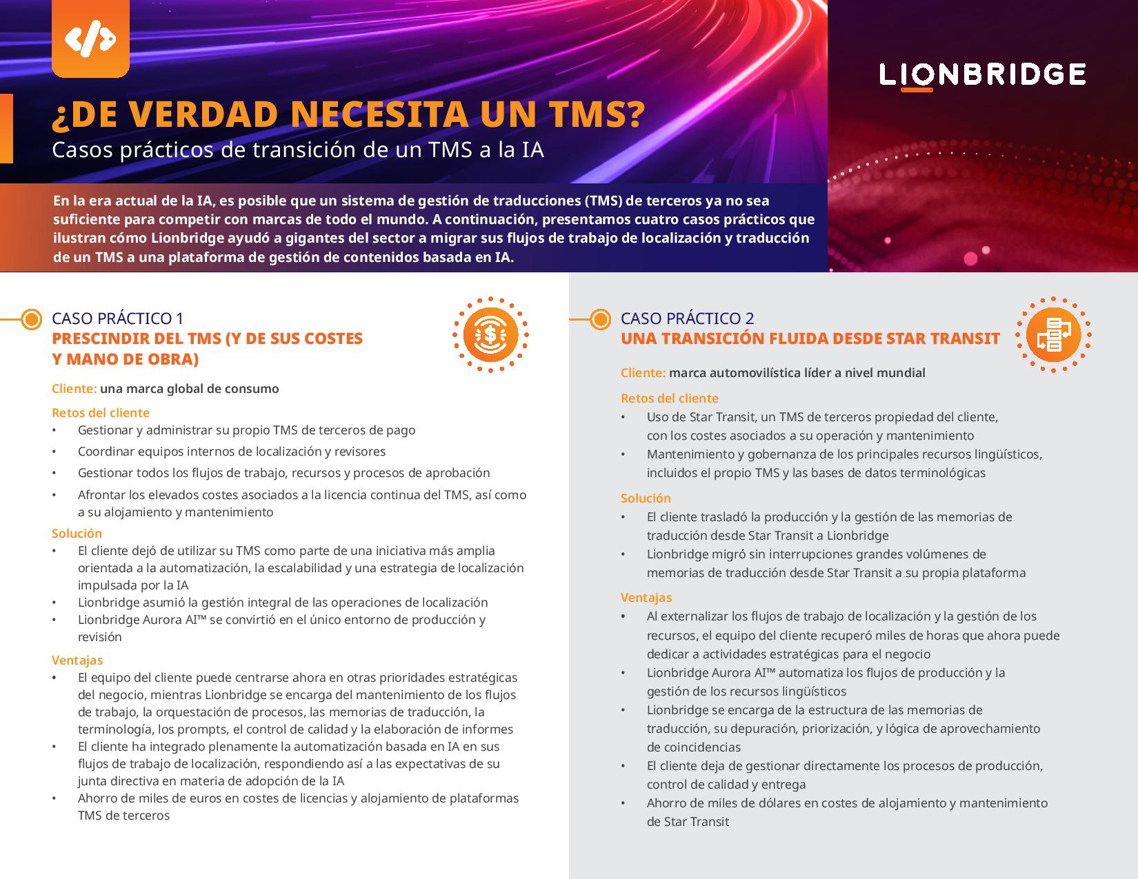 Caso práctico: transición del TMS a la IA