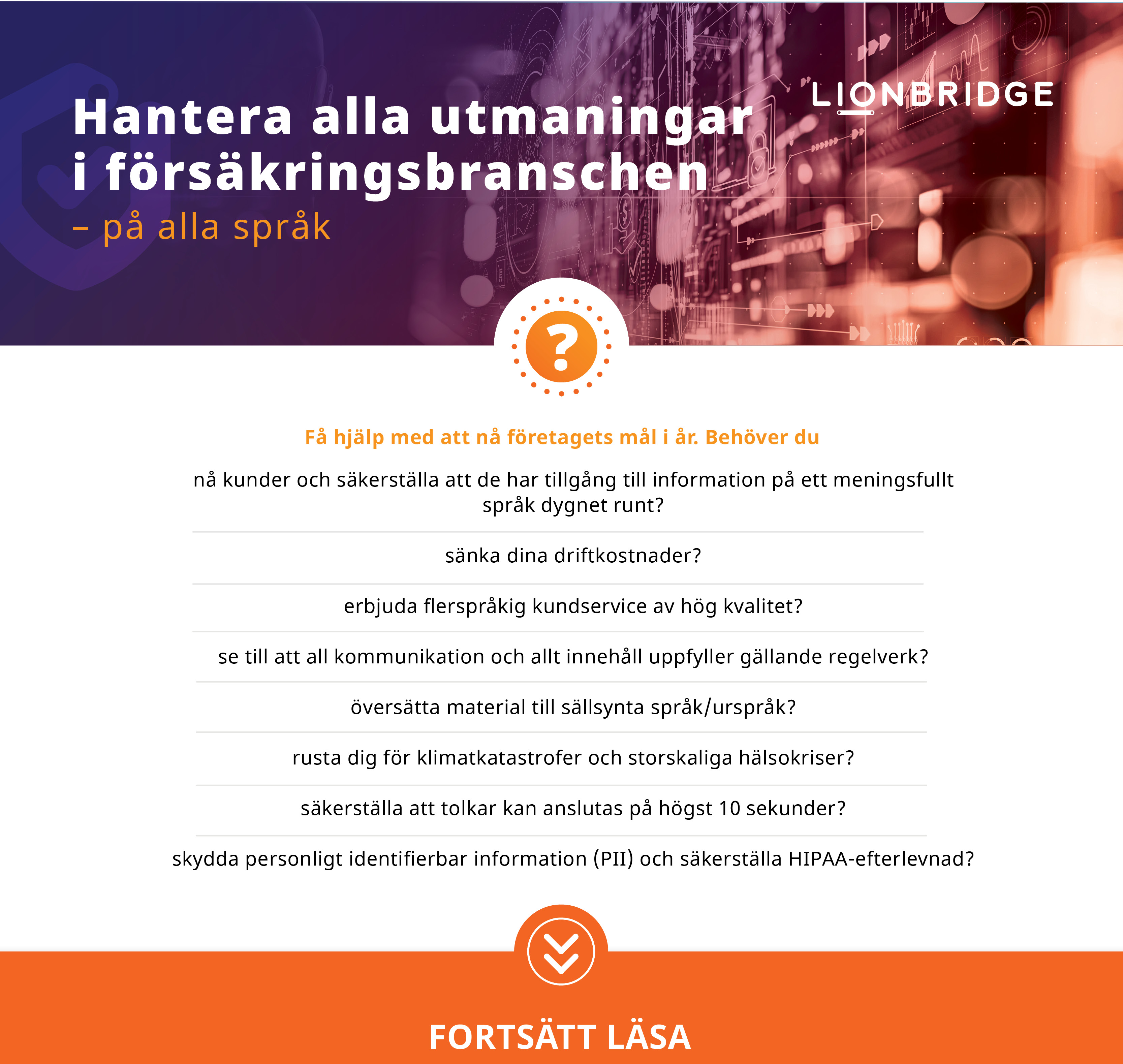 Ladda ner vår infografik om tolkning och översättning inom försäkringsbranschen