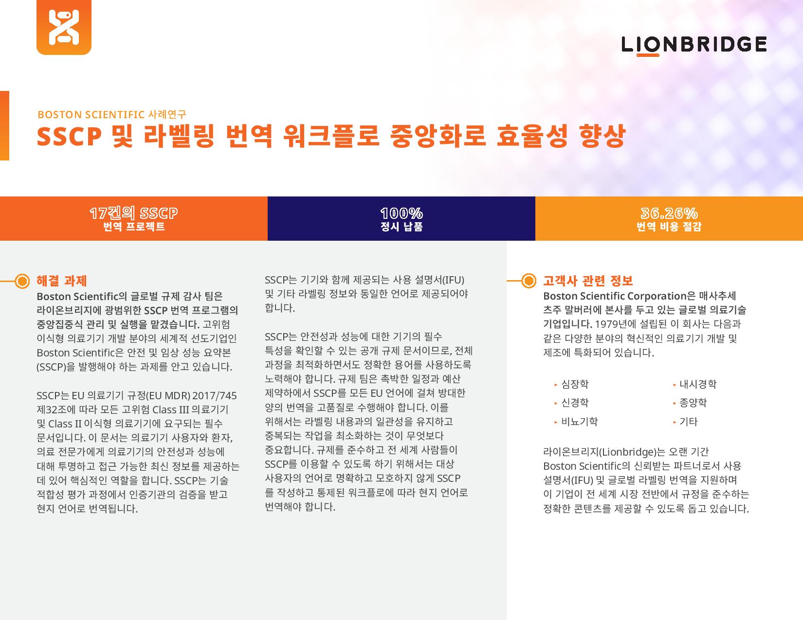 Boston Scientific 사례연구