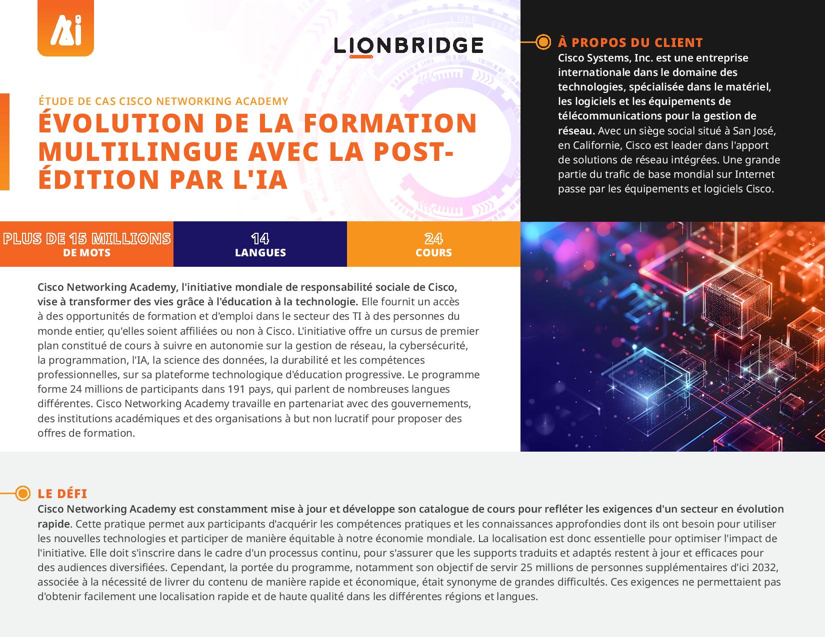 Couverture de l'étude de cas Cisco Networking Academy