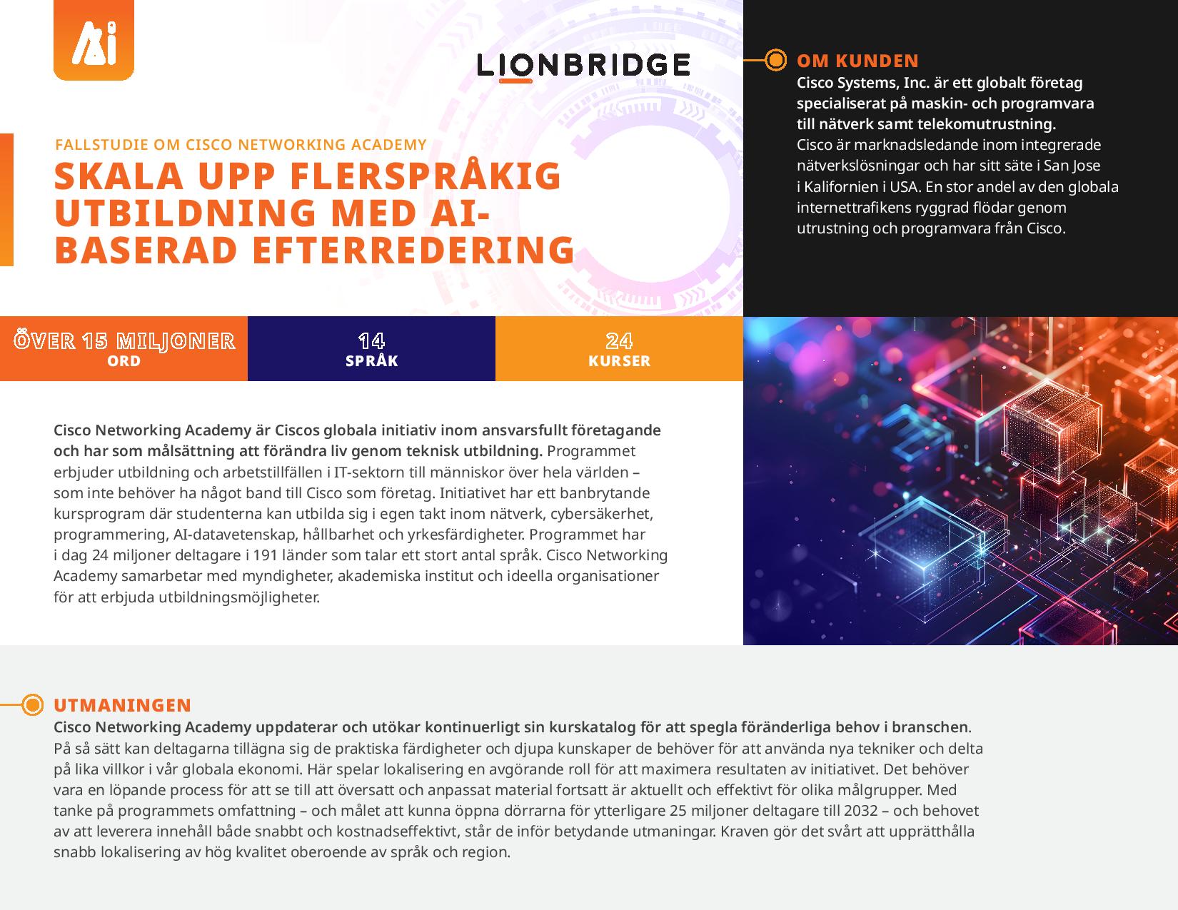 Omslag till fallstudie om Cisco Networking Academy