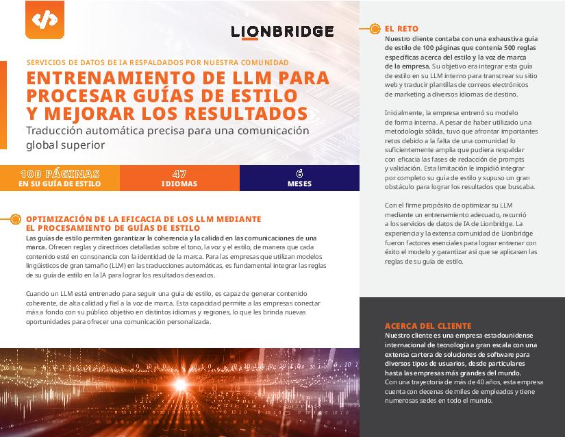 Caso práctico: entrenamiento de LLM para incorporar reglas de guías de estilo