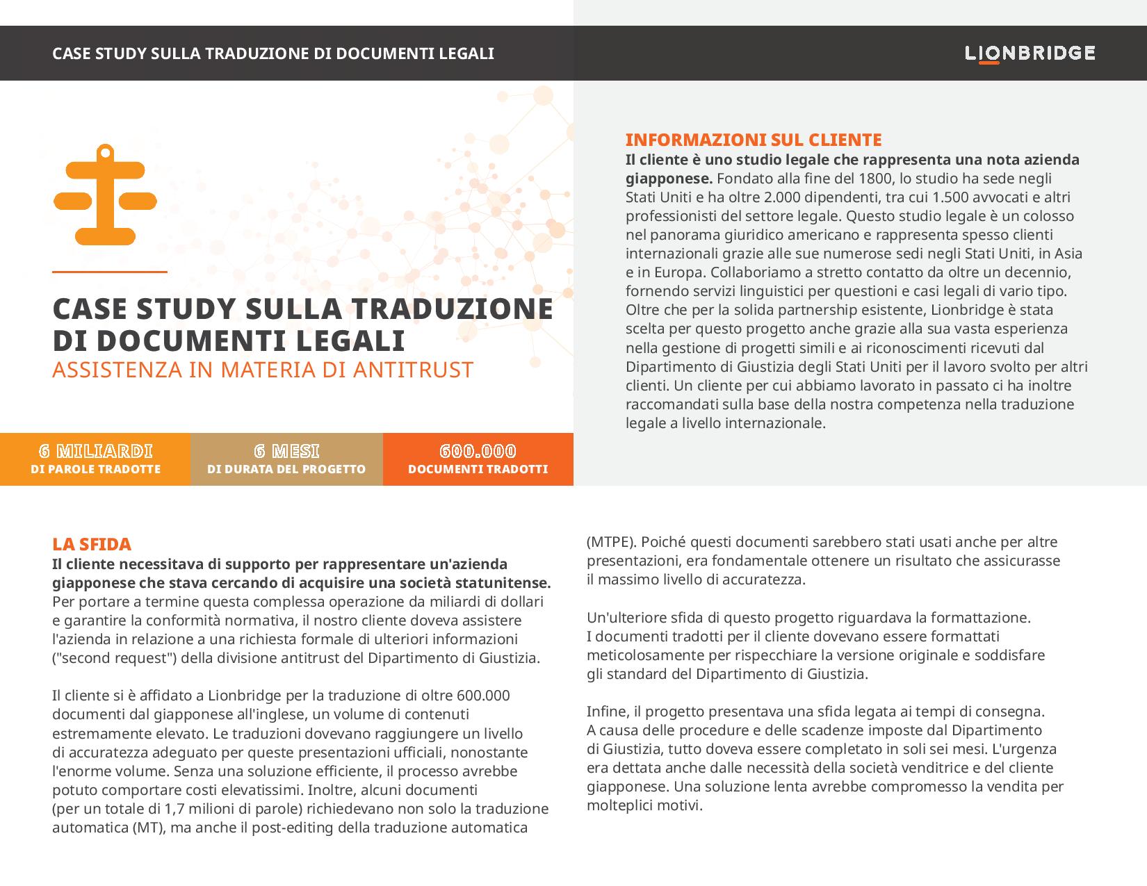 Case study sulla traduzione di documenti legali