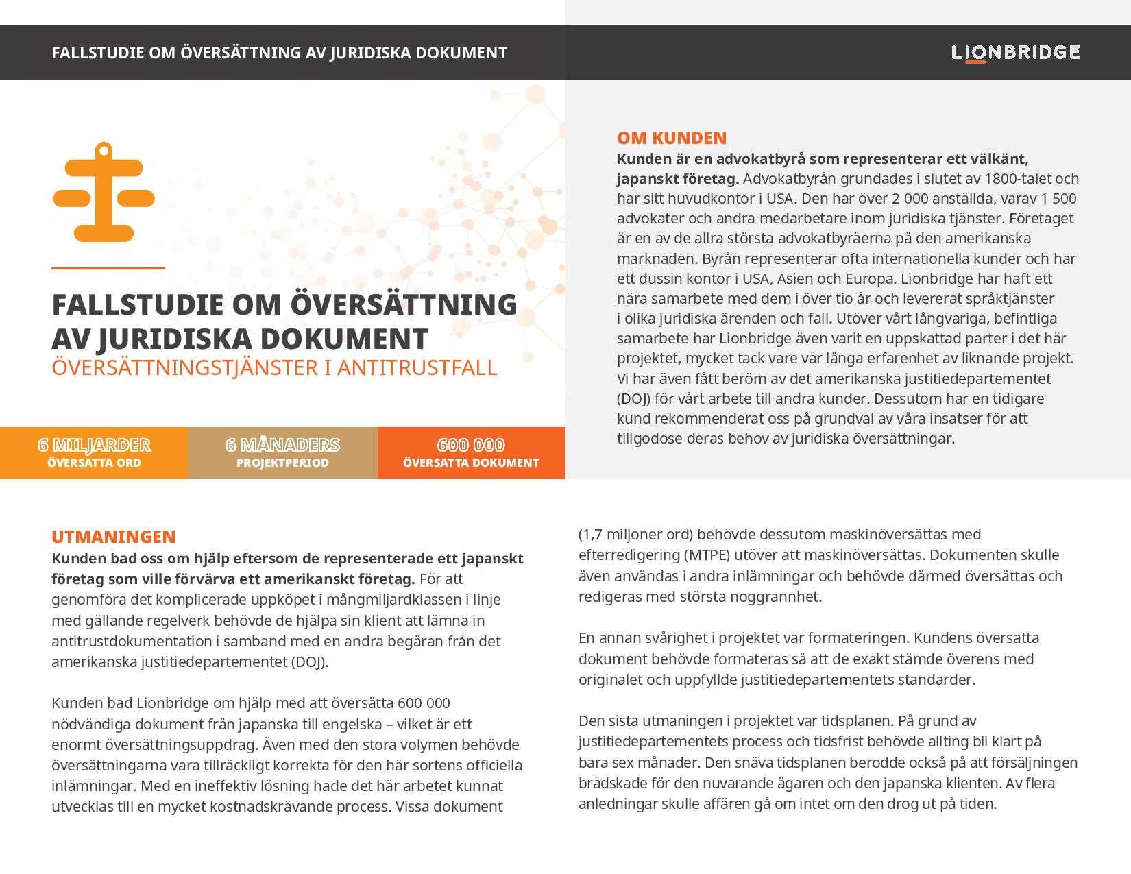 Fallstudie om översättning av juridiska dokument