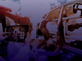 Digital screen at an automotive manufactor