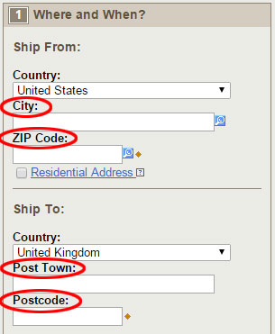 Shipping US and UK