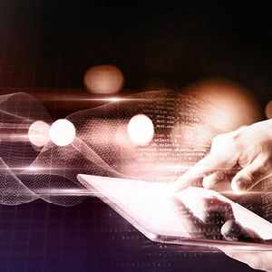 Audio data points and a tablet