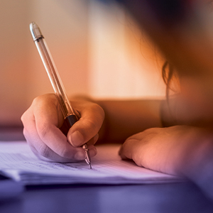 Person writing