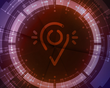 Explosion de localisation digitale abstraite