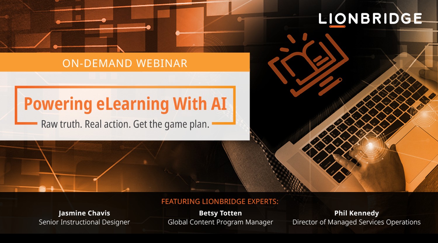 Cover of the presentation of Powering eLearning with AI