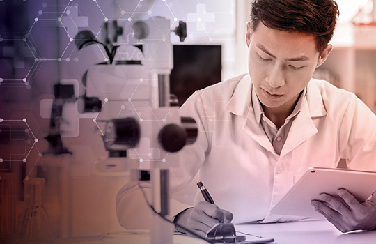 clinical researcher working