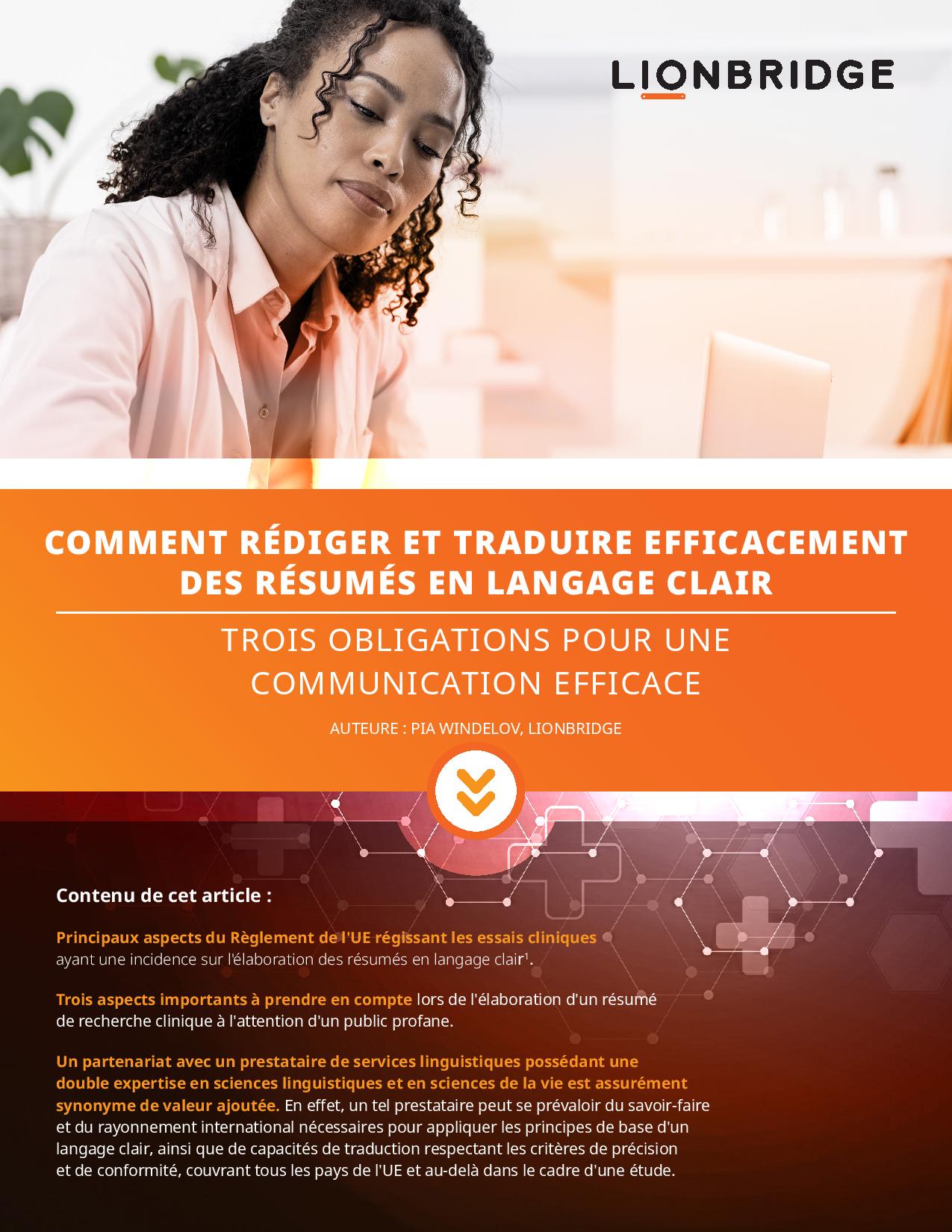 Livre blanc sur les résumés en langage clair