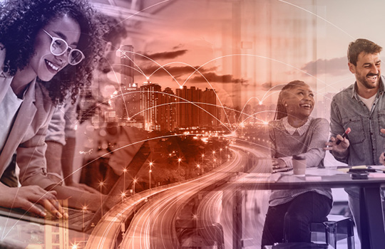  A collage of global collaboration, technology, and connectivity, reflecting Lionbridge’s role in bridging people, ideas, and innovation worldwide.