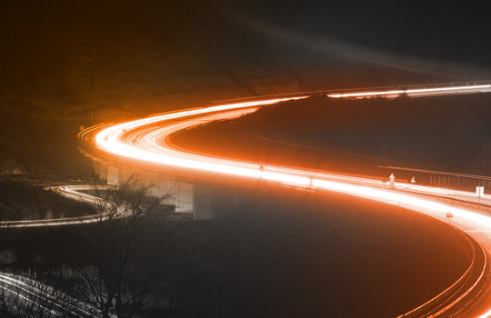 Road at night time