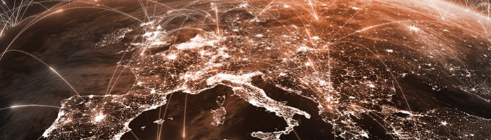 Europa aus dem Weltraum betrachtet: Grafik zum Thema Marktexpansion.