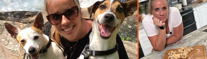 Bilder von Abby, mit ihren Hunden und in ihrer Küche 