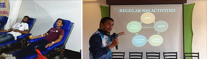 Ankush engagiert sich ehrenamtlich bei einer Blutspendeaktion und einem Communitytreffen.