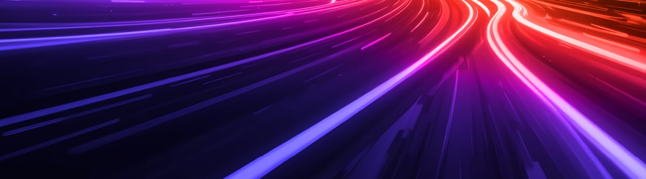 Datenautobahnen, violett und orange 