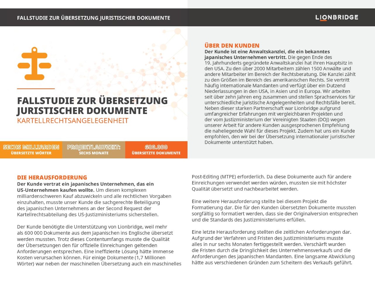 Fallstudie zur Übersetzung juristischer Dokumente 