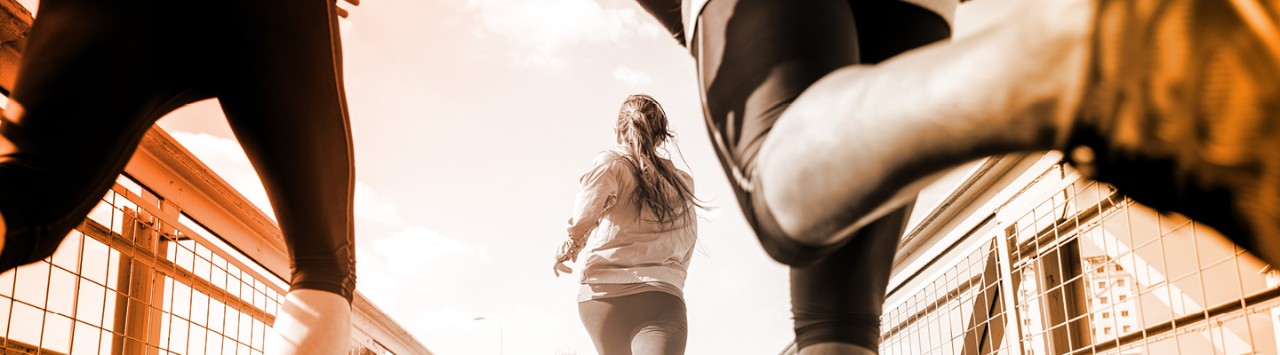 athletes running