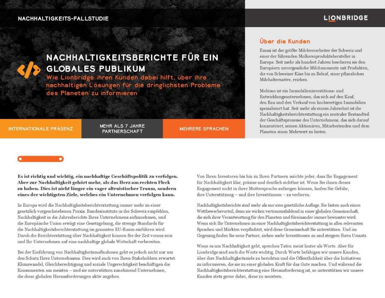 Wie Lionbridge Kunden weltweit beim Nachhaltigkeitsreporting hilft