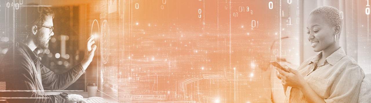 Fachleute, die an digitalen Geräten arbeiten