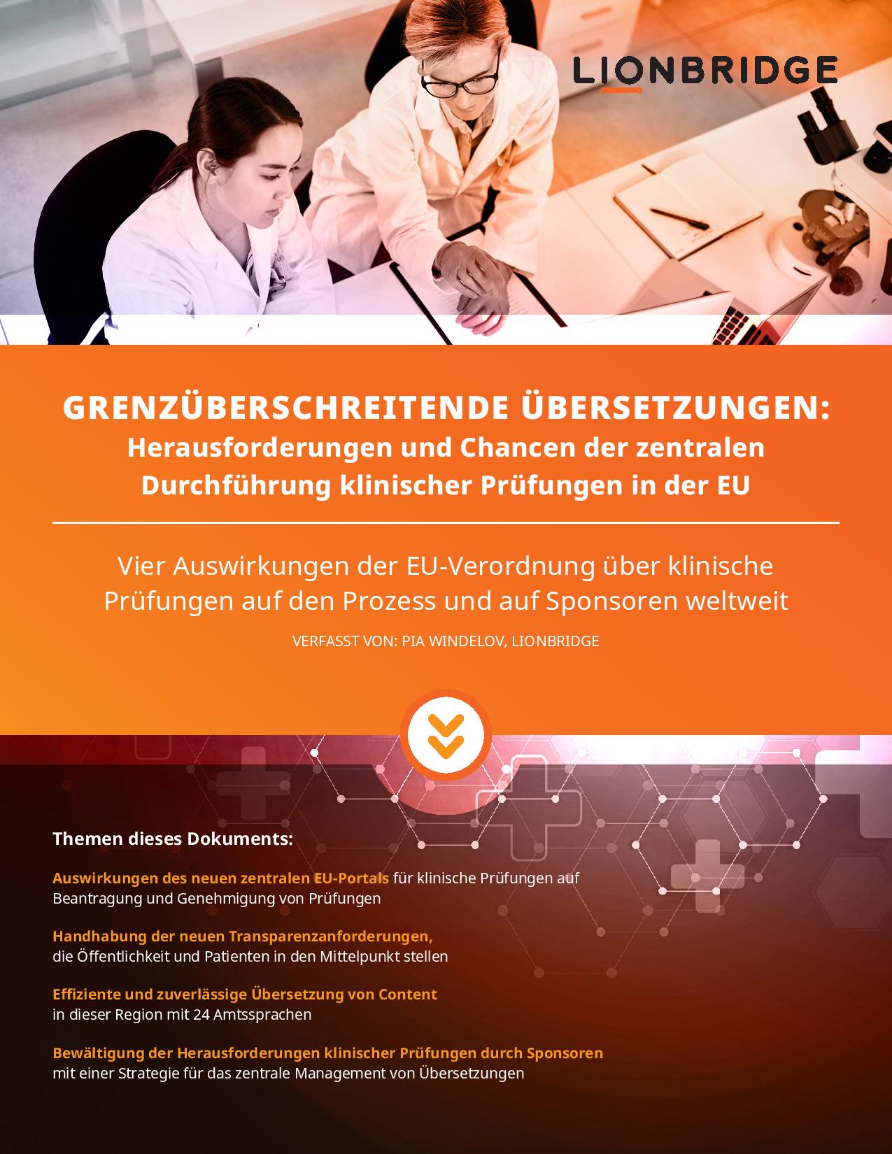 Whitepaper zur Übersetzung klinischer Studien herunterladen 