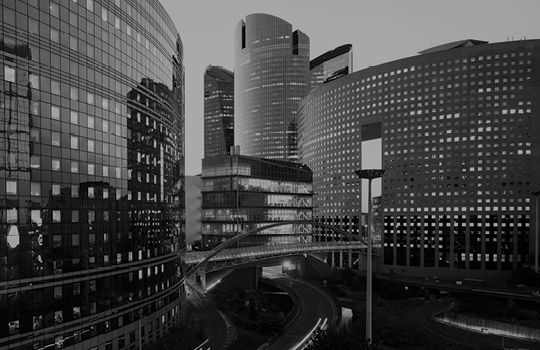 Busy city scene