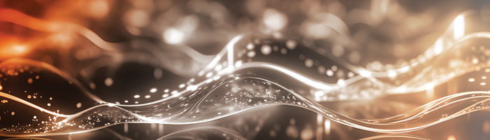 ribbons of digitized data floating