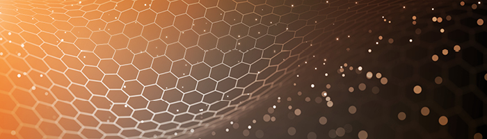 a globe of hexagons surrounded by stars