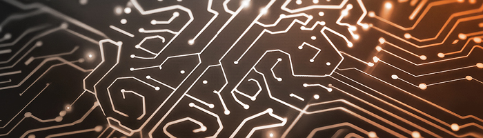 orange glowing motherboard design