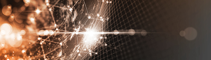 globe with pinpoints of connecting and light