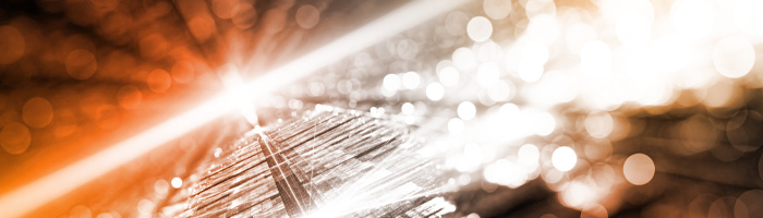 two motherboards flooded with light