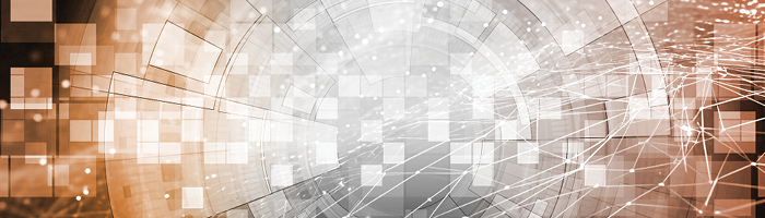 person typing and digital overlay 