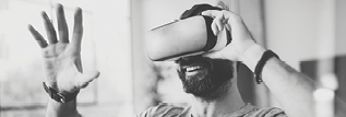 Person using virtual reality 
