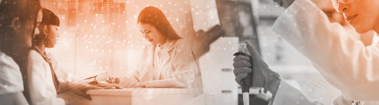 Clinical researchers working together