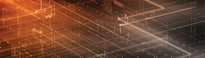 Futuristic circuit board representing connections.