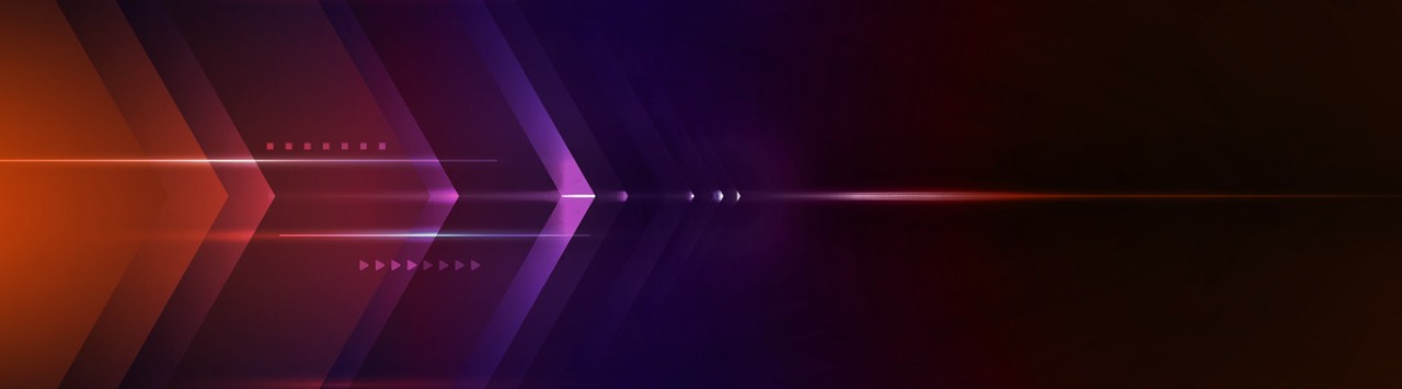 Purple and orange arrows descending into black 